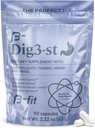 B-FIT Digestive Kräuterergänzung - Ginger Root, Turmeric, Fennel und Cuachalalate - 60 Kapseln - 100% natürliche Formel für einfache Verdauung & Stomach Comfort - Verwendung vor Mahlzeiten