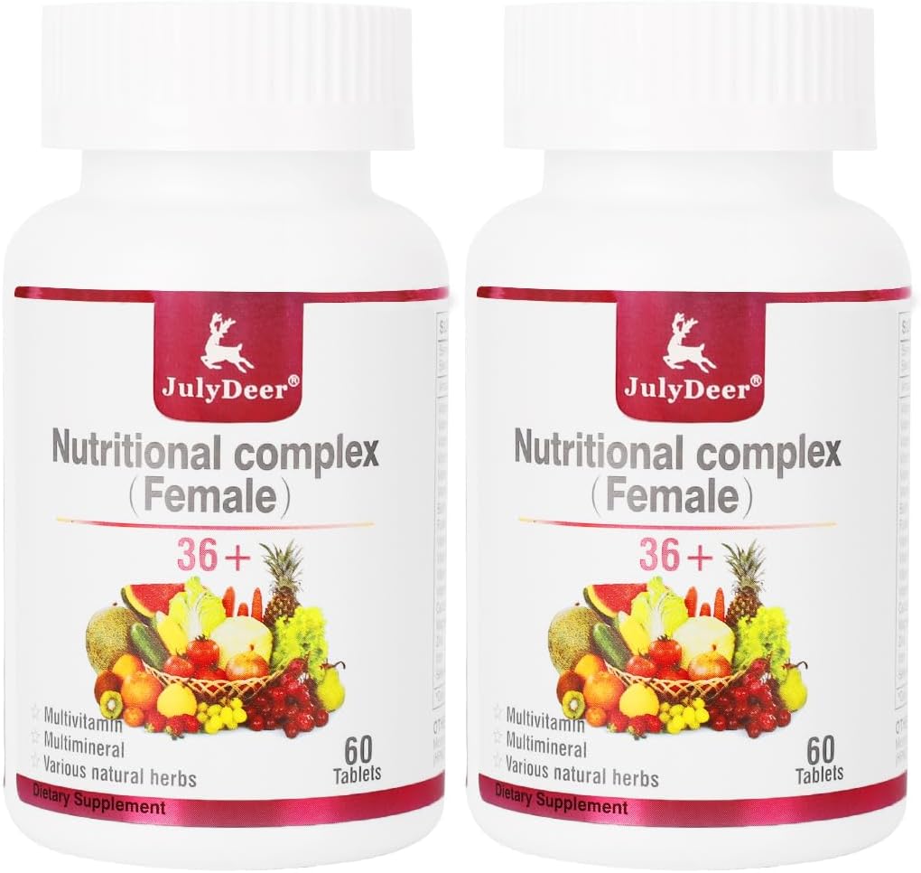 One Daily Tablet Multivitamin für Damen - Komplettes Multimineral mit Vitamin A, C, D, E und B-Komplex, Zink &amp; Mehr für Frauen Immunität, Haar, Haut und Nägel, Verdauung + Vegetarisch - 2 Flaschen