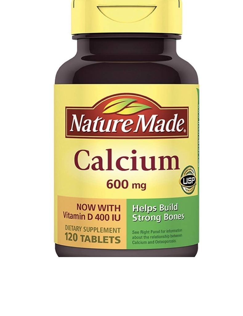 Nature faite de calcium 600 mg avec vitamine D - 120 comprimés par nature faite