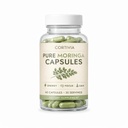 Cortivia Moringa Capsules - Pure Moringa Powder, Natural Green Superfood Supplement - 60 Capsules