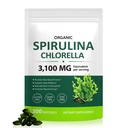 Tiuedu Spirulina Chlorella Softgels 300 Kapseln, 17 in 1 Grüne Nährstoffmischung Spirulina Chlorella Softgels, Reich an Pflanzenprotein, Vitaminen, Chlorophyll, Einfach zu nehmen Softgel