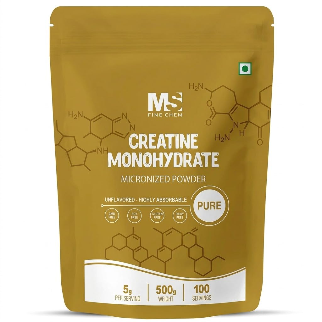 Poudre instantanée monohydratée de créatine 500 grammes (1,1 lb), 5000mg par portion, poudre micronisée de créatine, non aromatisée, pure, sans remplissage, kéto et végétalien, facile à dissoudre avant l'entraînement pour les femmes et les hommes