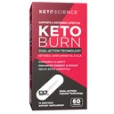Keto Science Keto Burn Capsules, Exogene Ketone, Dual-Action mit BHB & EGCG, Ketone für Hydration, Keto BHB, Gewichtsunterstützung, Energie, Fokus & Ketosis, 60 Kapseln, 15 Portionen