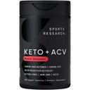Sport Research® Keto Plus ACV Kapseln - Diät-Unterstützung mit 500mg Apple Cider Essig & 1500mg goBHB® Exogene Ketone - Glutenfrei & Keto zertifiziert - 120 Veggie Kapseln