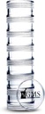 7 Tage Medizin Pill Organizer - Stapelbare Pille Box -Fits kleine Tabletten & Vitamin-Ergänzungen - Halten Sie Ihre tägliche Medizin an einem Ort - Extra Small - Klar
