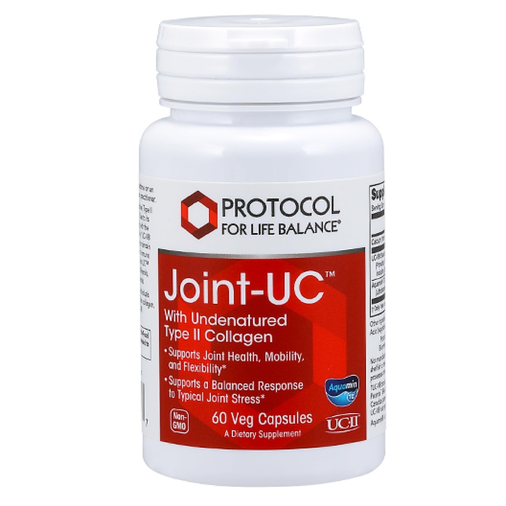 PROTOCOLE POUR LA BALANCE DE VIE Joint-UC avec collagène de type II non dénaturé- Calcium et 70+ Trace Minerals - Supplément de soutien immunitaire - Non-OGM et sans produits laitiers - 60 bouchons de vésicule