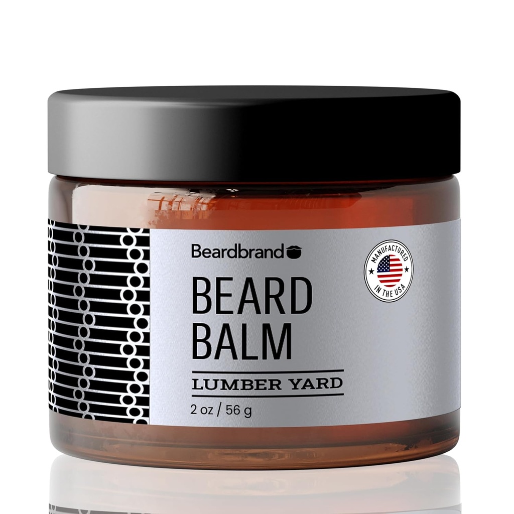 Bart Balsam für Männer - Utility Balm Travel Pack - unterstützt Thicker Bart, Lumber Yard Duft, natürliche Zutaten Butter reduziert Trockenheit & Enhances Look - 2 Unzen
