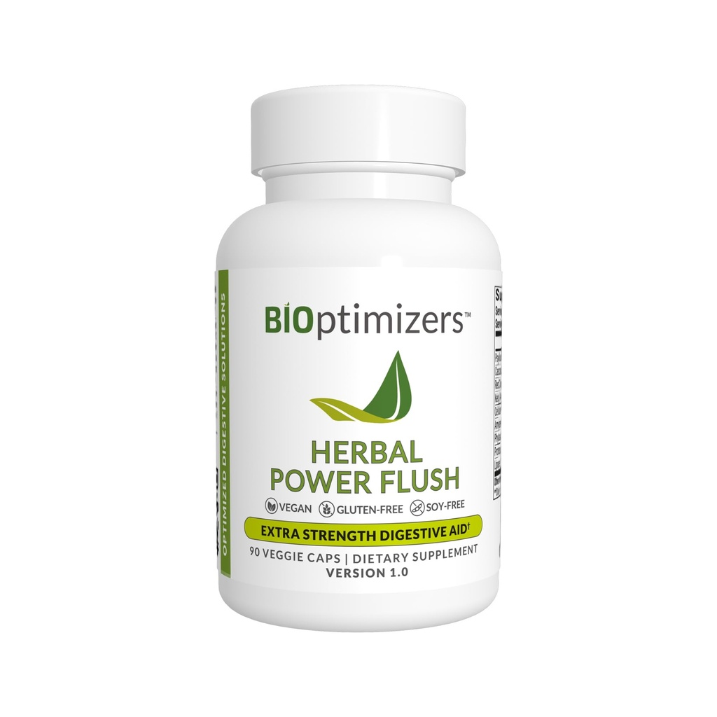 BIOptimizer Kräuterkraft Flush - Extra Strength Digestive Cleanse - Eliminate Toxins Verbessern Bowel Digestion - Bloating Discomfort Relief für Erwachsene - 90 Kapseln