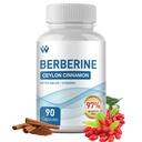 Berberine Supplement 1500mg - Berberine with Ceylon Cinnamon, Berberine HCl 97% Purity Complex Supplements, Non-GMO Vegan, 90 Capsules