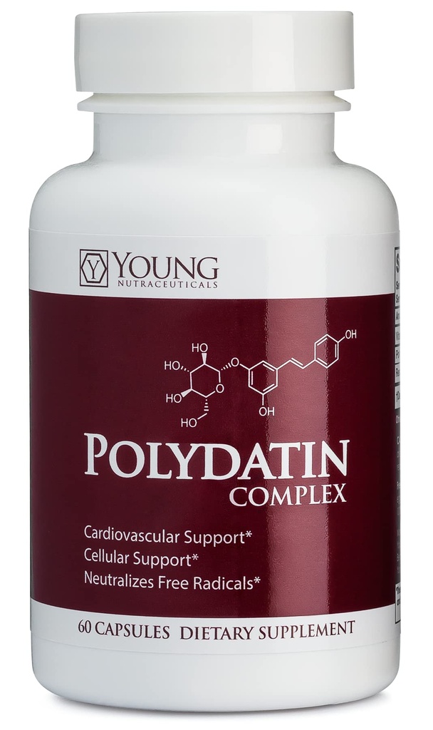 Mirica YoungNutra Polydatin Complex mit Resveratrol- Hohe Absorption - 60 Kapseln