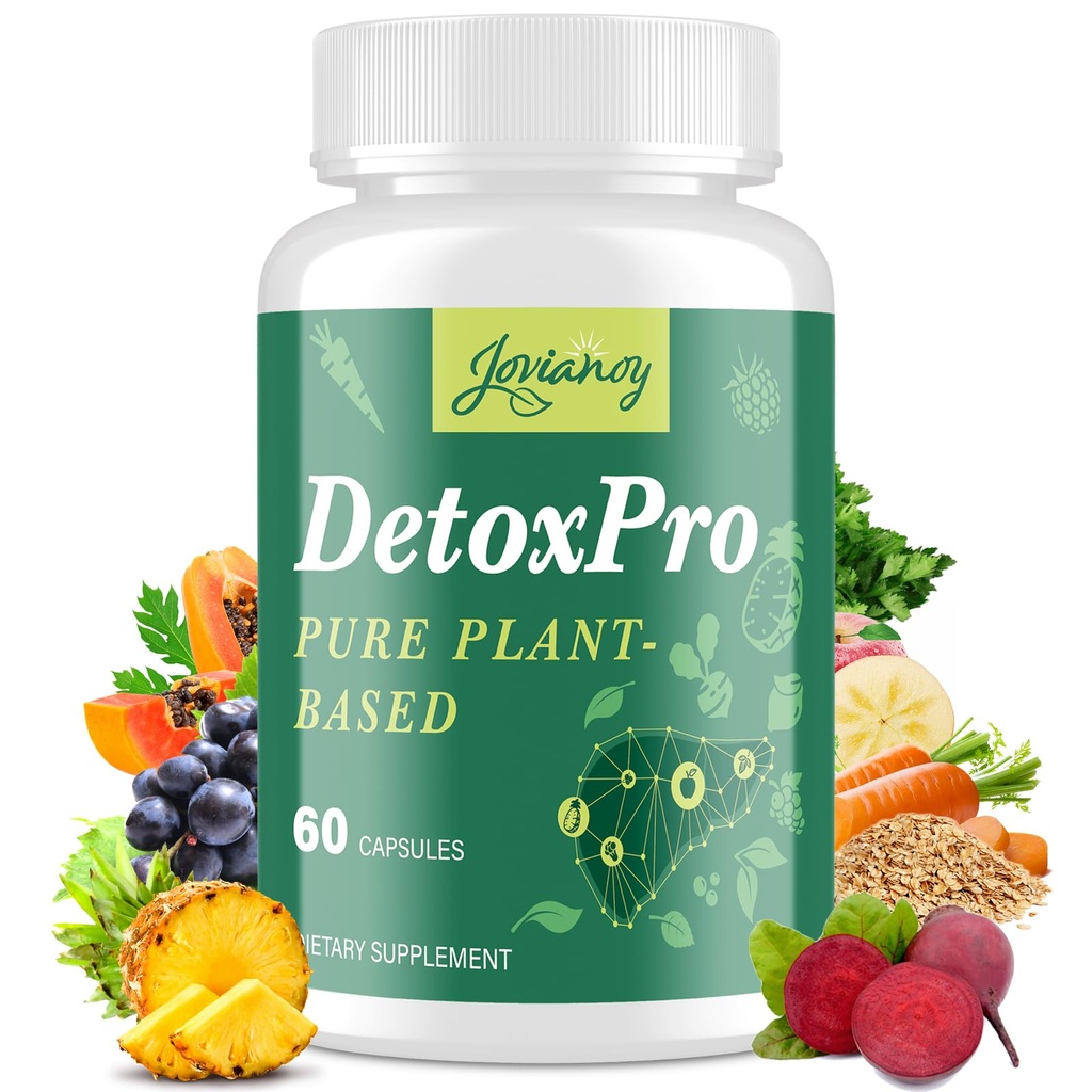 1000 MG Detox & Cleanse Capsules, 26-in-1 Plant-Based Formula for Detoxification, Detox Supplement for Women & Men, Natural Trace Binder, Liver, Antioxidant & Digestive Function, Vegan, 60 Counts