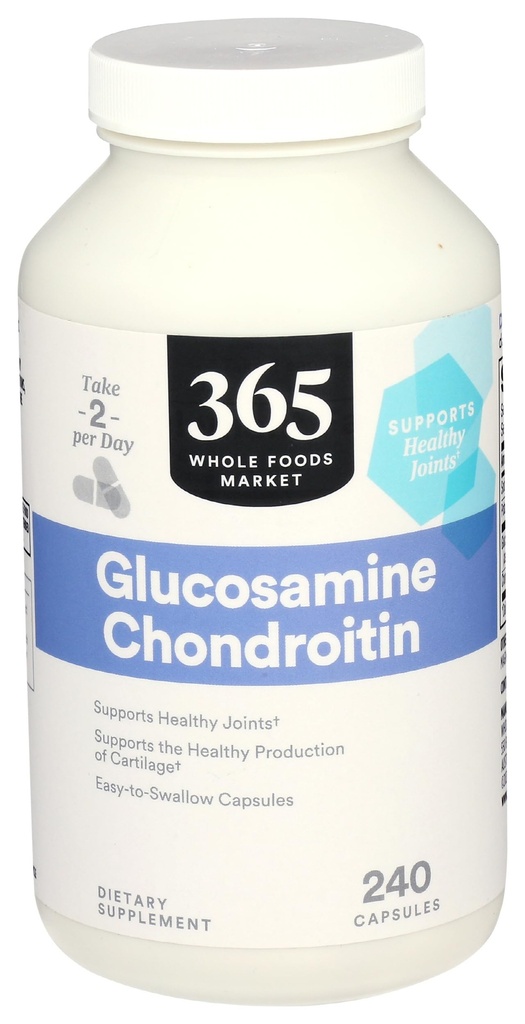 365 par le marché des aliments entiers, Glucosamine Chondroïtine, 240 Nombre