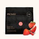 Promix Whey Protein Isolate Powder, 31g Grass Fed Whey Isolate, 6.6g BCAAs, Gluten Free, Keto Friendly, Strawberry Milk, 2.5lb