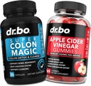 Colon Cleanser Detox & ACV Apple Cider Essiggummis - 15 Tage Colon Cleanse Pillen Flush & Probiotic & ACV Gummies Ergänzungen - Bowel Bewegung Ergänzungen für Darm Stomach Bloating Gut Unterstützung