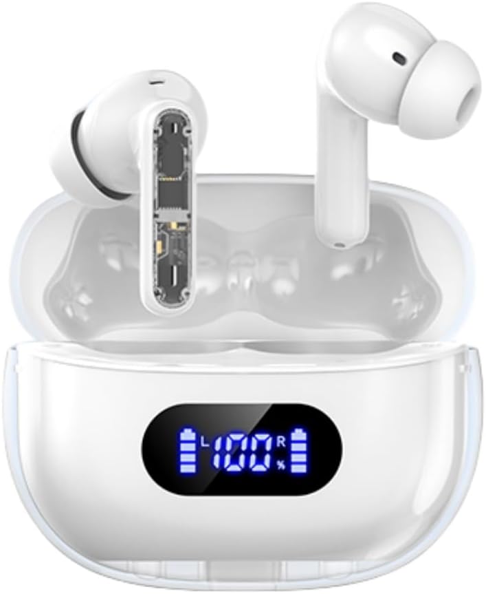 Wireless Earbuds P1 PRO, Earphones Wireless Bluetooth Headphones with Clear Call Mics Ear Buds, Comfortable Fit, IPX7 Waterproof Long Battery Life, 30H Playtime for Sports Workout