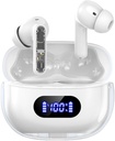 Ecouteurs sans fil P1 PRO, Casques d'écoute Bluetooth sans fil avec Buds d'oreille Mics d'appel clair, Confortable, IPX7 Waterproof Longue durée de vie de la batterie, 30H Playtime for Sports Workout
