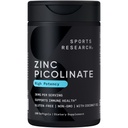 Sportforschung High Potency Zinc Picolinate 30mg mit Bio Kokosöl | Hochsorpierbare Zinkergänzung für gesunde Immun- und Enzymfunktion - Non-GMO Tested & Gluten-Free (180 Liquid Softgels)