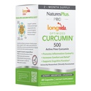 NaturesPlus PRO Longvida Curcumin 500 mg - 60 Kapseln - Fördert gesunden freien Radikalschutz - Non-GMO, Vegan & Gluten Free - 60 Servierungen