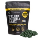 Anvisiert lebende Spirulina Chlorella + CGF | 1000 Supergreen Tabletten | Vegan | Immununterstützung | Hoch in Protein | Alkalysieren | Nährstoffdichte | Energie | Erholung