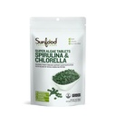 Comprimés de spiruline de Chlorella - Comprimés d'algues vertes de Spiruline et de Chlorella pour les femmes et les hommes, source de chlorophylle, de vitamines B et de protéines, mur cellulaire brisé, végétalien - sac de 4 oz
