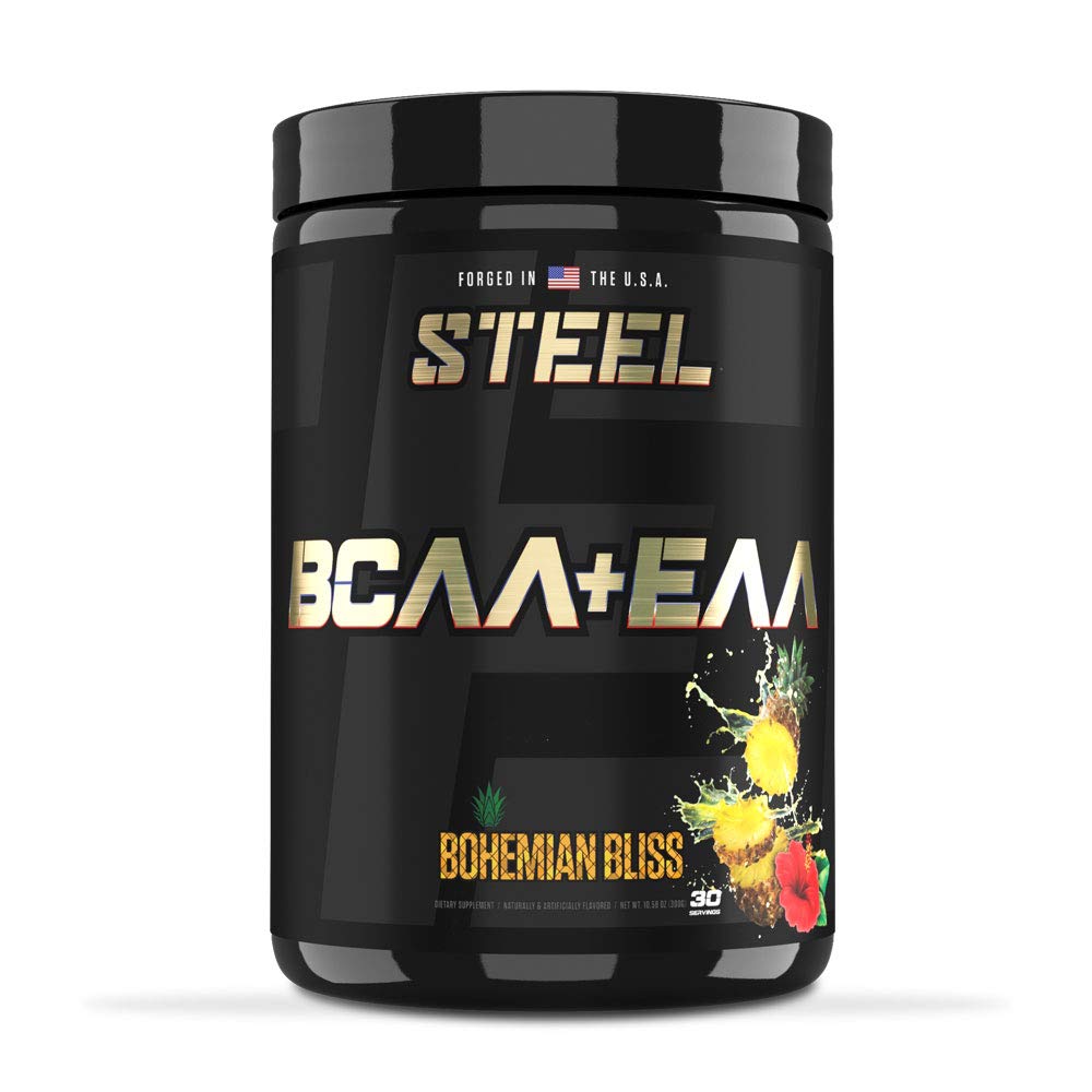 Stahl-Ergänzungen | Hohe Leistung BCAA EAA Pulver | Fördert Lean Muskelwachstum und Workout Endurance | 2:1:1 Ratio, um Muskel schneller 30 Servierungen wiederherzustellen. (Bohemian Bliss)
