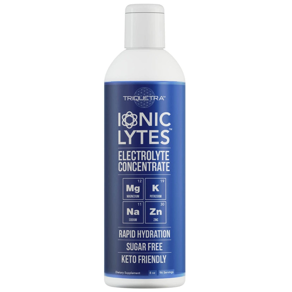 Ionic Lytes Elektrolyt Konzentrat (96 Servierungen) | Zuckerfrei, Keto Elektrolyt Tropfen, Perfekt gereinigte ionische Elektrolyte für schnelle Hydration | 30% Mehr Kalium, Magnesium & Zink (8 oz)