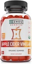 Gommies de vinaigre de cidre de pomme de Zhou - Gommies de vinaigre de cidre de pomme pour les femmes et les hommes avec des baies d'eau, goût délicieux avec sucre de canne brut, USDA bio - 60 Gommies végétaliens