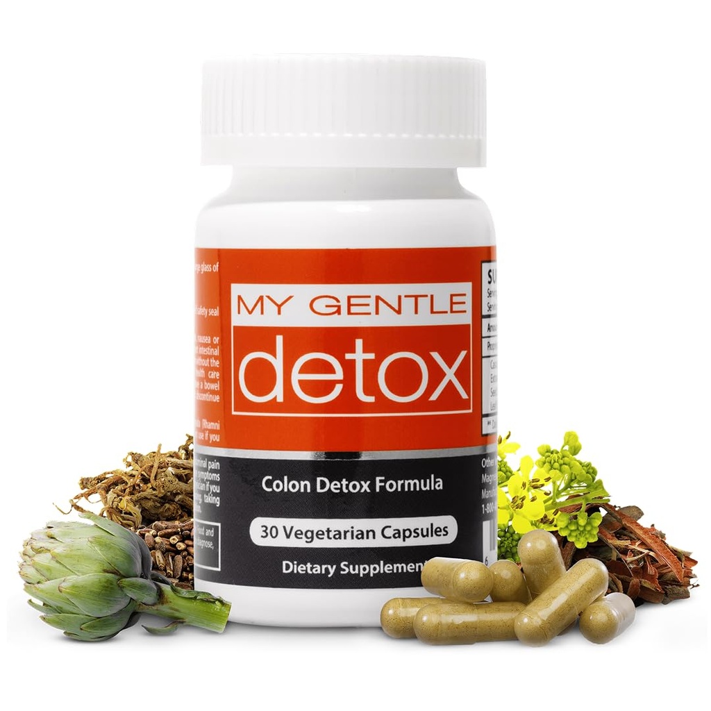 Herbal Nitro My Gentle Detox - Gentle Constipation Relief pour les femmes et les hommes - Prendre la nuit, Poop Jour suivant - Supplément 100 % naturel de désintoxication Colon pour moins de bluff, de gaz, de confort (30 Ct)
