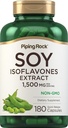Piping Rock Soy Isoflavones | 1500 mg | 180 Kapseln | Non-GMO, Gluten Free Extract Supplement