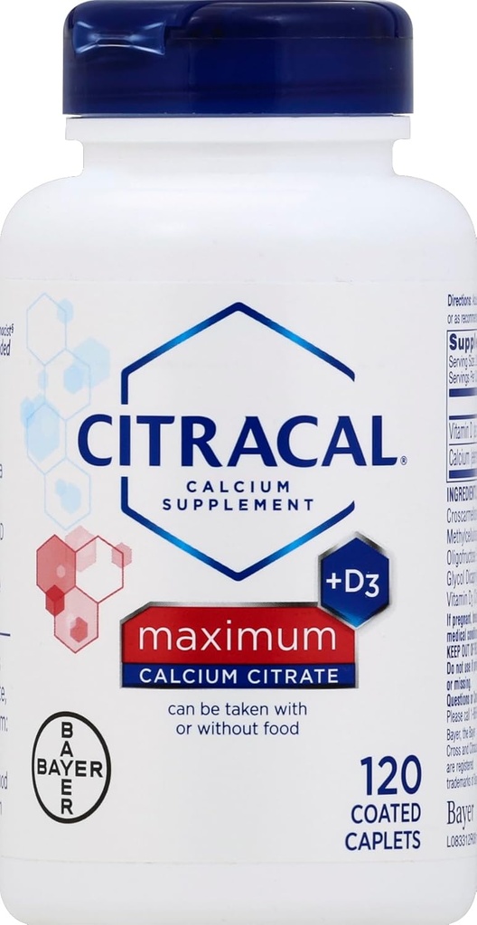 Citracal Max Size 120ct Citracal Calcium Citrat mit Vitamin D Maximum beschichtete Kapseln 120 Count