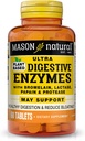 Mason Natürliche pflanzenbasierte ultra Verdauungsenzyme, mit Bromelain, Lactase & Papain, unterstützt Verdauung & Bloating Relief, 60 Kapseln, Packung von 3