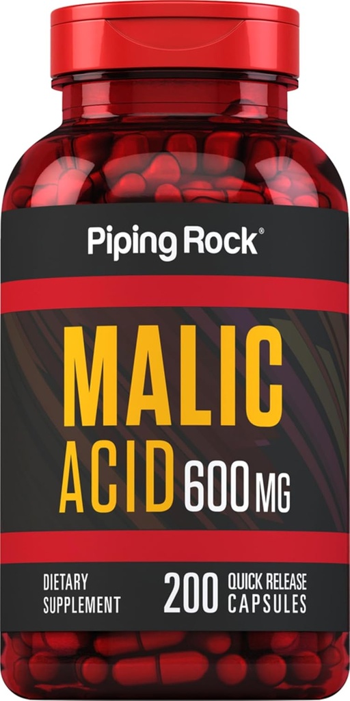 Capsules d'acides Malic de Rock Pipeping 600 mg 200 Pills