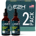 E2H Vegan Liquid Iodine - Schilddrüsenunterstützung und kognitive Funktion - Steigern Sie Ihre Stoffwechsel- und Energieniveaus - Vegan - Non-GMO (2 Flaschen)