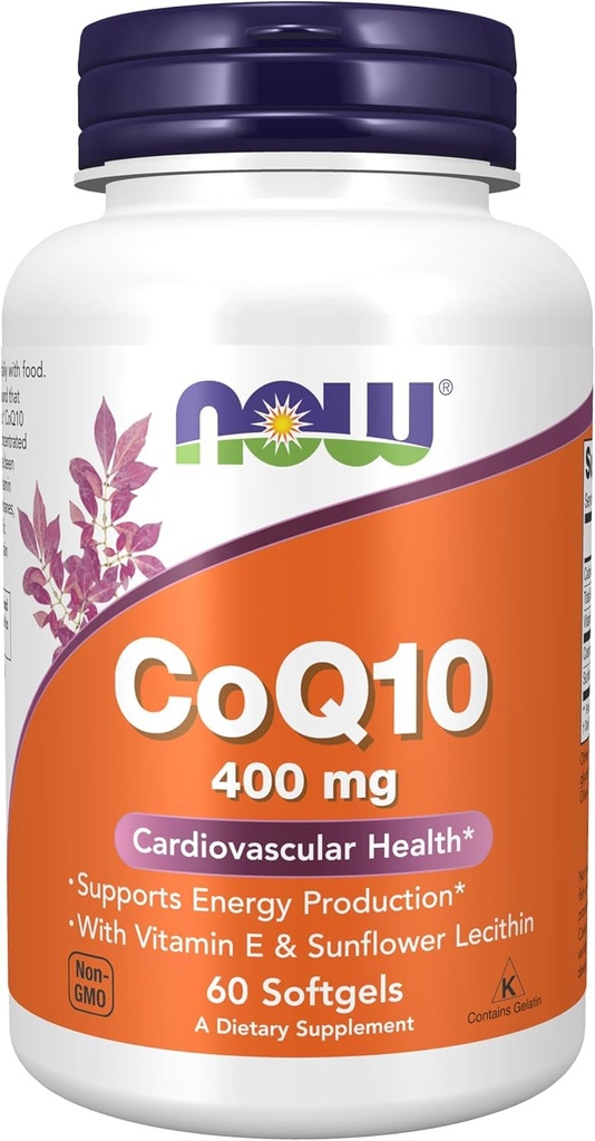 Jetzt Lebensmittel, CoQ10, 400 mg, 60 Softgels