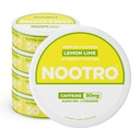 Nootro Caféine Nootropic Pouches (Lemon Lime) - Pouches d'énergie avec 50mg de caféine, 50mg Alpha GPC, 50mg L-Theanine sans sucre et sans calories - 20 Pouches par boîte - 5 Pack