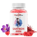 Gommies de safran pour adultes Enfants - Supplément d'extrait de safran biologique pour hommes Femmes Sans sucre pour l'équilibre d'humeur Soutien Meilleur métabolisme du sommeil avec des vitamines Non OGM Fraise Aromatisée 30 jours Approvisionnement