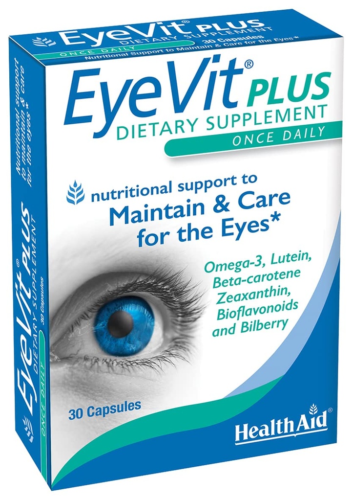 EyeVit Plus – Supplément de santé oculaire une fois par jour.