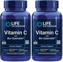 Lebensverlängerung Vitamin C und Bio-Quercetin®,Cardiovascular Health Supplement,Immune-Unterstützung, Highly Absorber,quercetin,Vitamin C,Gluten Free,Non-GMO,Vegetarian,250 Tabletten,(Pack von 2)