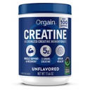 Orgaine en poudre micronisée monohydratée en créatine, 100 portions, non aromatisées, soutient la croissance musculaire, la récupération post-entraînement et la santé cérébrale, aucun additif artificiel, pour les hommes et les femmes (paquetage mai Vary)