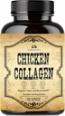 HERBALICIOUS Chicken Collagen Capsules – Collagen Supplement for Joint, Skin & Bone Support – Hydrolysed Collagen Peptides von Chicken Bone Broth – Non-GMO, Anti-Aging – 120 Kapseln