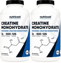 Nutricost Micronized Creatine Monohydrate 3000mg 500 Capsules, 125 portions, 750mg de Creatine Monohydrate par Capsule (paquet de 2)