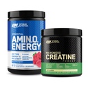 Optimum Nutrition Amino Energy - Pre Workout mit grünem Tee, BCAA, Aminosäuren & Micronized Creatine Monohydrate Pulver, Unflavored, Keto Friendly, 60 Servieren