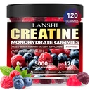 Creatine Monohydrate 5.000mg - Sugar Free Pre Workout Supplement für Männer & Frauen, Creatine Gummis für Muskel, Stärke, Erholung, kognitive Gesundheit & Gedächtnis, Mixed Berry Flavor, 120 Count
