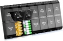 XL Large Weekly Pill Organizer 2 Mal am Tag, extra große 7 Tage Pille Box Am Pm, Daily Pill Case Medicine Organizer mit 14 Komponenten, Tagesnacht Pille Container für Fischöle, Vitamin, Supplement