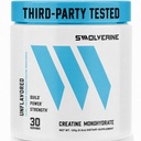 Swolverine Creatine Monohydrat-Pulver - 5g Micronized Creatine, Third-Party getestet, Single-Ingredient, unterstützt Muskelkraft, Power, Erholung & High-Intensity-Performance, 30 Servietten, Unflavored