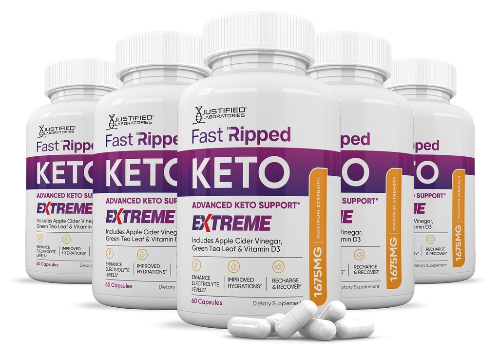 (5 Pack) Fast Ripped Keto ACV Extreme Pillen 1675MG Keto Unterstützung Blend Kapsel Alternative zu Keto ACV Gummies Formuliert Apfel Apfel Apfel Apfelegar Extra Virgin Olivenöl Pulver Grüner Tee Blatt 300 Kapseln