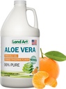 Reines Aloe Vera Trinkgel - Orange Tangerine Flavored - Kaltverfertigtes Inneres Filet - aus Bio Frische Blätter aus Texas - für Sodbrennen Relief - Säure Reflux - 64 fl oz