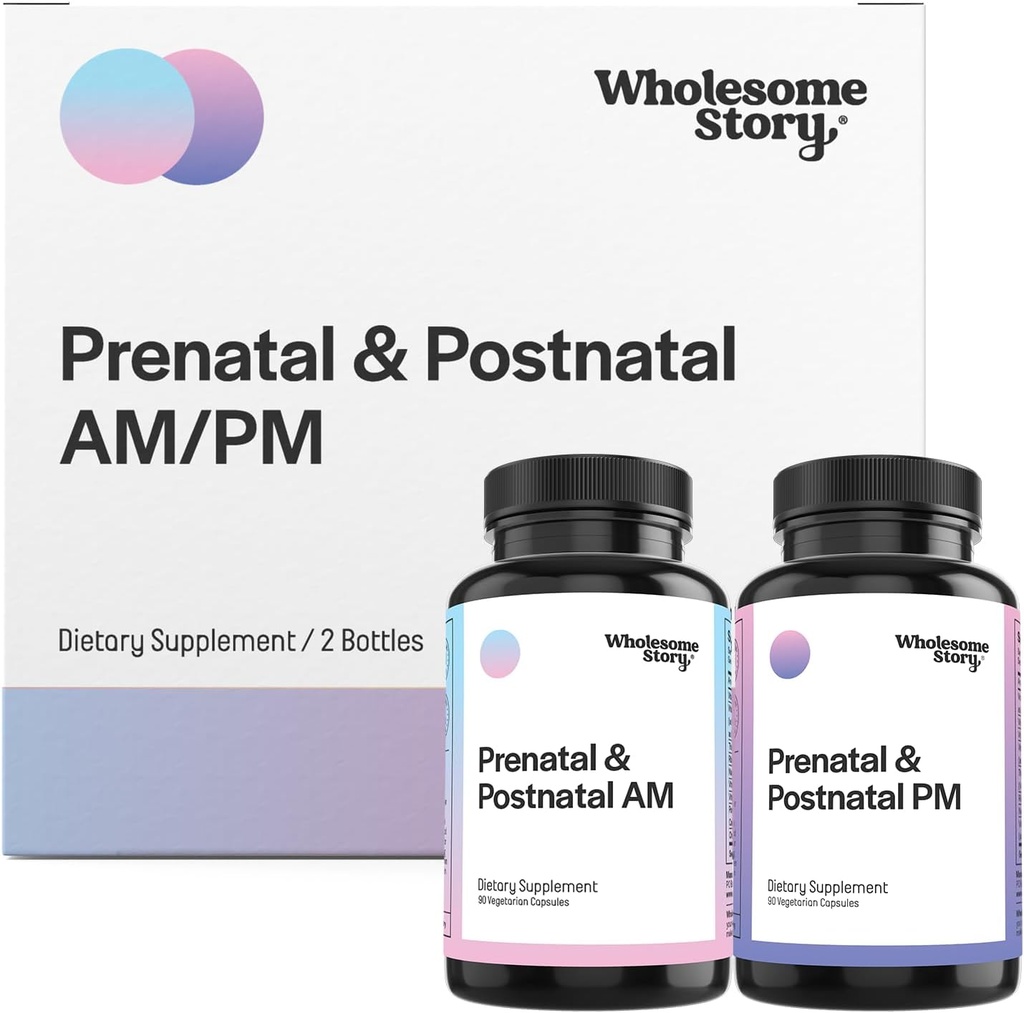 Premium Biodisponible Vitamines prénatales et postnatales pour les femmes avec DHA, Folate et Iron. 100% des vitamines essentielles pour la grossesse et l'allaitement féminin.