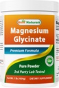Meilleure poudre de glycinate de magnésium naturel - 1 livre (1 LB (paquet de 1))