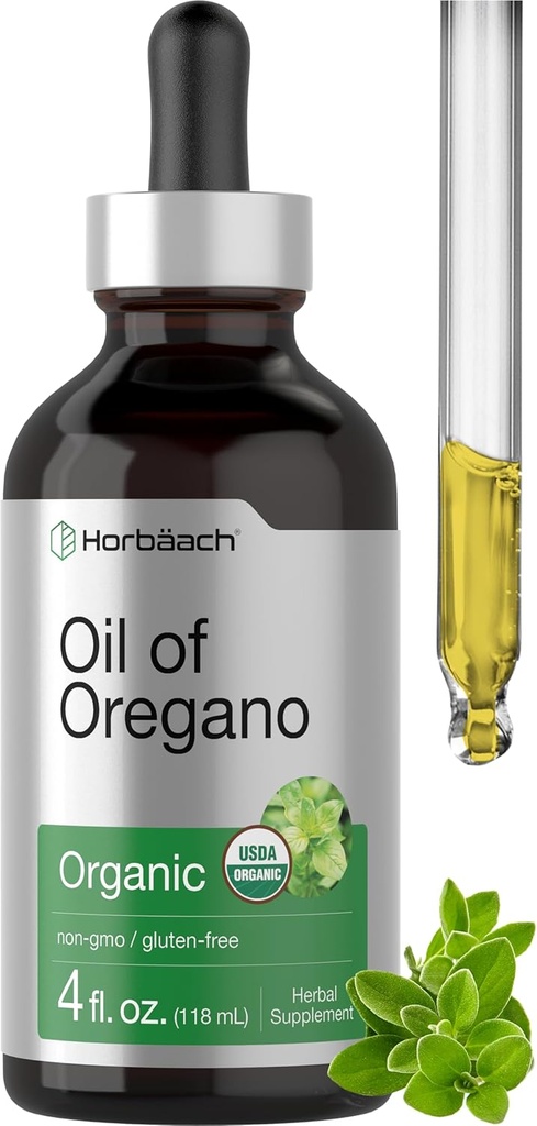 Horbäach Huile organique d'Origan Drops 4 fl oz Liquides